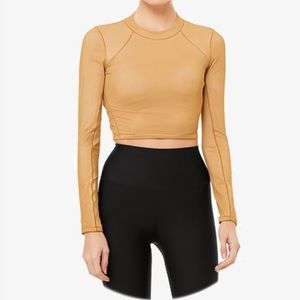 Alo Vision Mesh Caramel Long Sleeve
